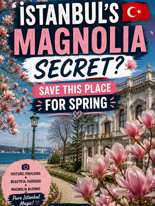 🌸🇹🇷ISTANBUL’S MAGNOLIA SECRET? SAVE THIS PLACE FOR SPRING