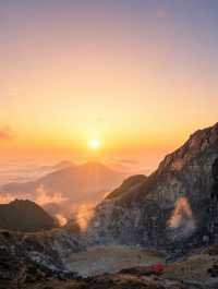 Golden Sunrise from Mount Sibayak