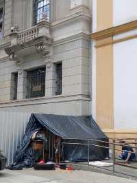 homeless people on the streets of sao Paulo center