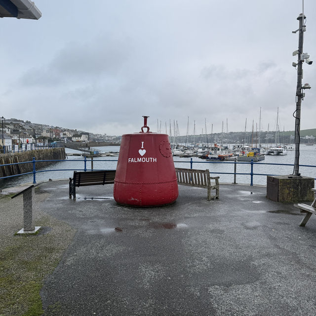 “Experience Relaxation and Scenic Charm at the ‘I Love Falmouth’ Bollard”