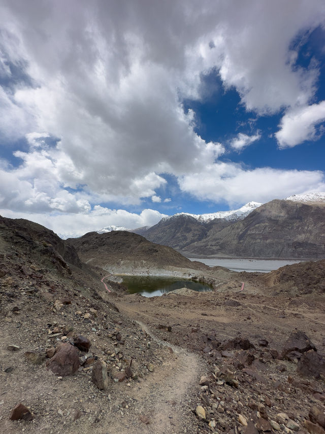 Sacred lake high in mountains
