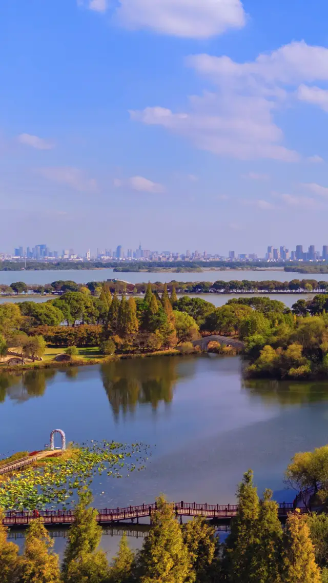 The autumn scenery of Changshu Shanghu Scenic Area is gradually thickening, and the limited autumn scenery appreciation is coming