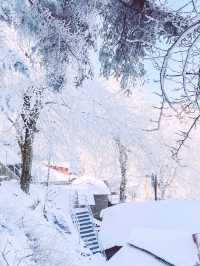 翘班只為去看雪中的廬山，這個雪中童話世界