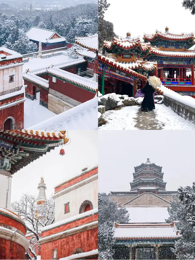 While admiring the snow scene in the Summer Palace, you can also feel the strong historical atmosphere