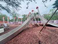 就是我，在38度的高溫裡帶娃去了公園大戶外