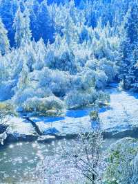 畢棚溝闖入初雪後的琉璃仙境