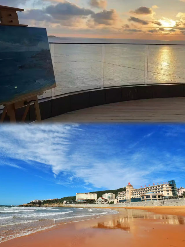 落地窗前跑海邊海天一線具體化了 落地窗前跑海邊海天一線具體化了