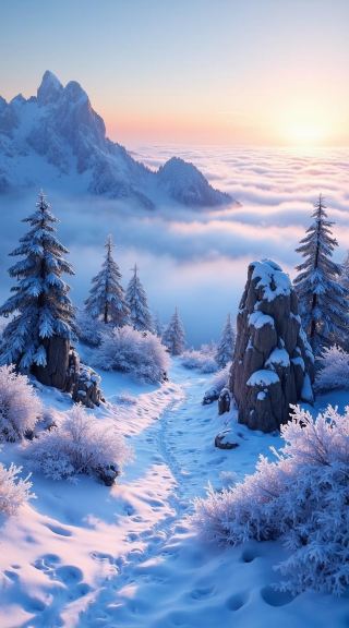 겨울 무공산으로 떠나세요! 얼음과 눈의 신비로운 비경을 만나보세요 🌨️