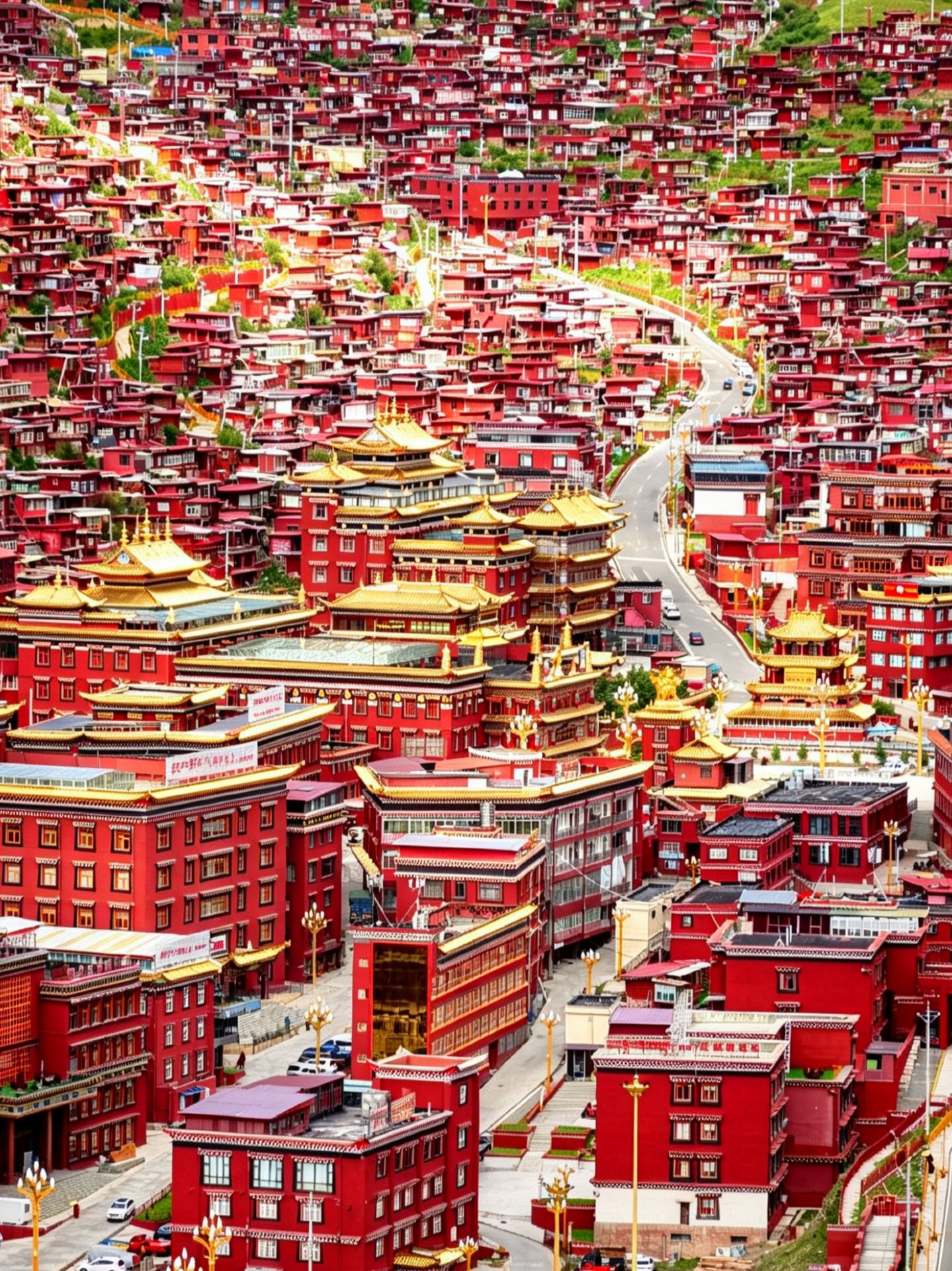 🏯Seda Wuming Buddhist Academy | Red Houses and Faith, a Red Sanctuary Hidden in Western Sichuan