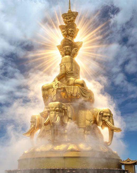 仏教美術 仏像 峨眉山金頂十方普賢菩薩仏像家内 仏堂 に菩薩銅像 安置します 2026十方普賢| 峨眉山市景點指南與旅客實拍| Trip Moments