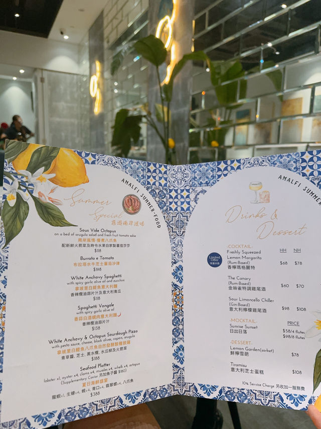 東涌酒吧餐廳夏日限定特色意大利菜🍝🥂