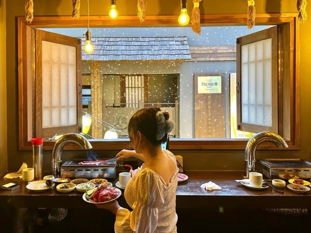 부산 광안리의 365일 눈오는 야끼니꾸집 