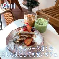 【韓国】セントラルパーク近くのこぢんまりとした可愛いカフェ🍰🩵