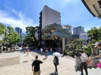 พามาศาลเจ้าหัวสิงโต กลางเมืองโอซาก้า