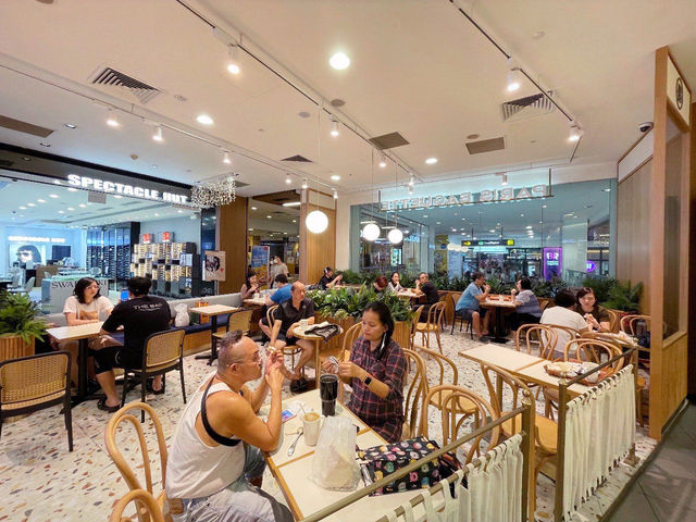 Hidden food and art market in a hipster district