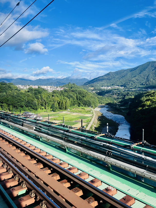 Scenic Views of the Train Ride from Tokyo to Fujiyoshida with Mount Fuji 