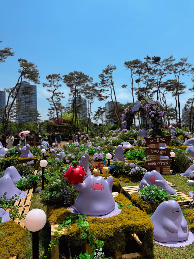🇰🇷잠실 롯데월드타워에 메타몽 꽃이 피었습니다💜💟