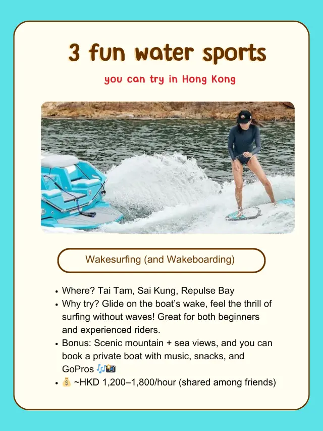 3 fun water sports you can try in Hong Kong 