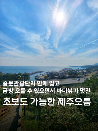 중문관광단지에서 만나는 15분의 마법! 금방 오르는 제주오름이지만 바다뷰는 최고🌊👍
