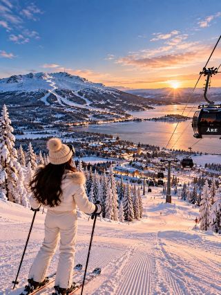 ⛷️Åre, Sweden 🇸🇪

A Swedish ski town with a Scandinavian winter feel – beautiful, peaceful, and warm ❄️🇸🇪

We're wrapping up our list of 10 ski destinations with Åre, a famous ski town in Sweden. 🤍 It offers a very different atmosphere from the French Alps or Swiss Alps, instead featuring a Scandinavian feel: white snow, pine forests, lakes, and cozy wooden houses. Perfect for those who want to ski but also enjoy some relaxing time on the same trip.

⛷️ Skiing on Åreskutan
The ski area surrounds the Åreskutan mountain, with trails for both beginners and experienced skiers. A favorite part is the view of the mountains, pine forests, and the lake below while skiing.

🚡 Taking the cable car to the top for a view
On a clear day, try going to the top of the mountain for a panoramic Scandinavian winter landscape – white snow against a blue sky – absolutely stunning 📸

🌲 Skiing through a snow-covered pine forest
Some paths offer the feeling of drifting through a winter forest, with pine trees lining the sides covered in snow. This is another aspect that makes Åre charming and unlike typical Alpine resorts.

🏘️ Stroll through Åre Village
After skiing, you can stroll through the village. There are wooden houses, restaurants, cafes, and small shops. In the evening, the orange lights create a very warm atmosphere ✨

☕ Enjoy a Swedish Fika
After a tiring day of skiing, stop by for a hot coffee and a pastry. It's a truly Swedish Fika experience ☕🍰 – a perfect way to relax in the cold weather.

🌅 Enjoy the view of Åresjön
Lake Åresjön is next to the town. In winter, the view transforms into a white world with the village and Åreskutan mountain as a backdrop. It's especially beautiful during sunset.

🔥 End the day with a sauna
After spending the day in the snow, returning to a warm sauna is the perfect way to spend a trip to Sweden. Then, head out for dinner in the village. It's a perfect way to end the day.

Åre is ideal for those who want a less crowded Nordic ski trip, offering skiing, snow forests, lakes, cafes, and a Scandinavian winter atmosphere all in one trip ❄️🤍

#ÅreSweden #Sweden #TravelSweden #SkiTrip