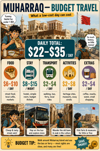 ムハッラクの旅行費用。