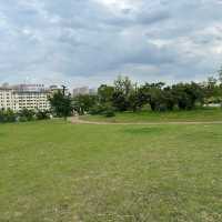 The hill park at the end of the city