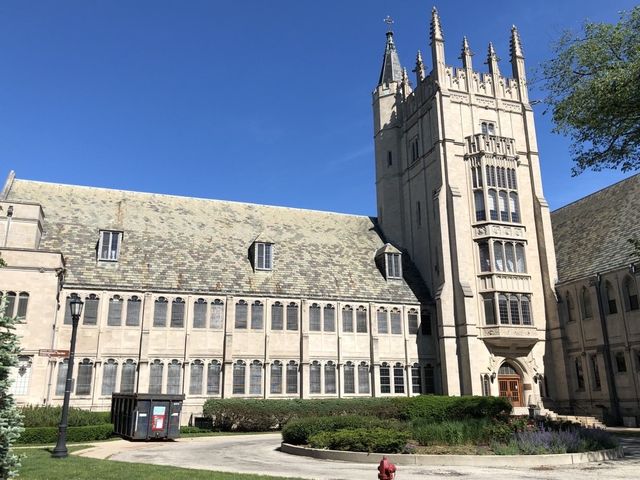 Northwestern University on the shores of Lake Michigan.