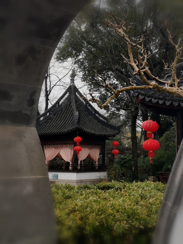 在雨中偶遇小而美的曲水園