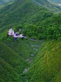 紫龍峽玻璃漂流丨天子地夢幻樂園的空中漂流