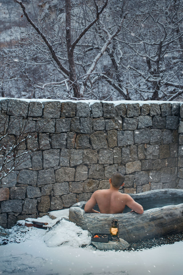 薊州盤山 | 山谷私湯小院，靜候一場初雪