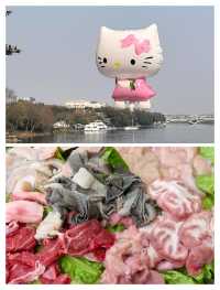 桂林，邂逅一場橘子海般的浪漫日落。