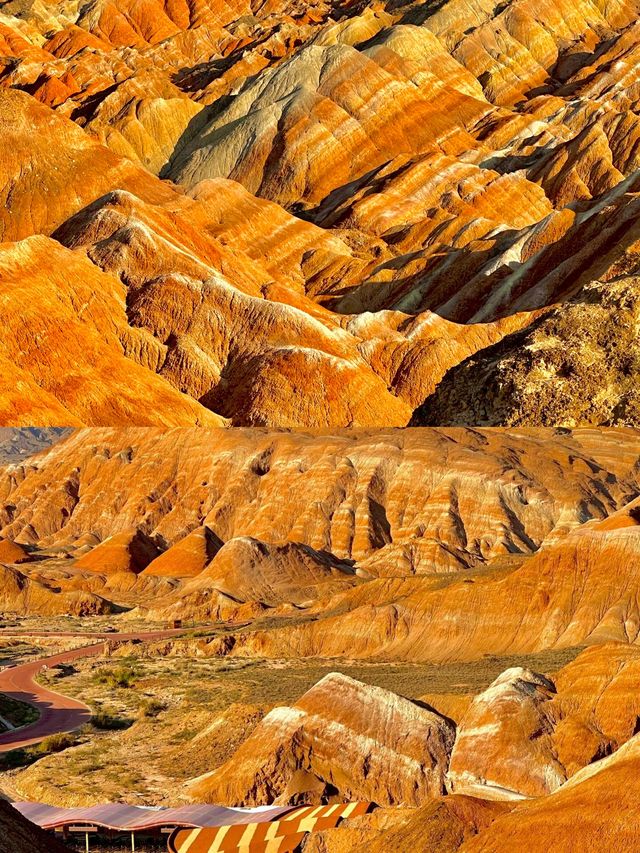 呢度係甘肅七彩丹霞山，唔係廣東丹霞山