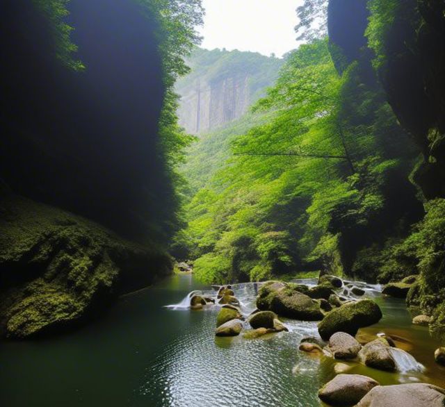 徒步金絲峽，遇見獼猴