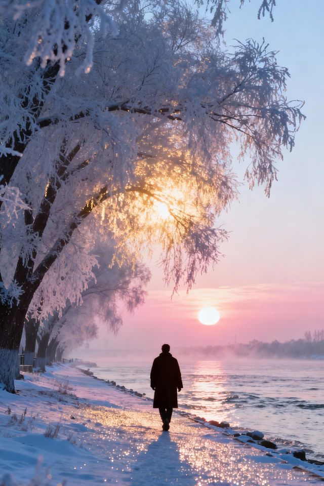 哈爾濱冬日限定｜在松花江畔邂逅一場雪上「鎏金日落」