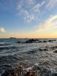 冬日銀沙灘絕美日出