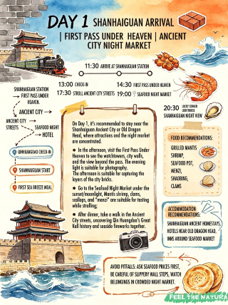 Qinhuangdao 5-day hand-drawn travel guide