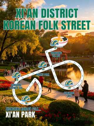 Korean Folk Culture Street in Xi'an District