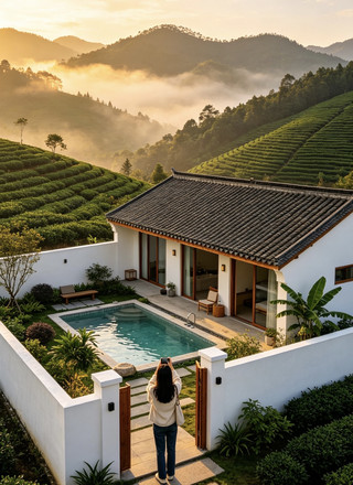 Qingyuan private hot spring villa with mountain views! A great value for your National Day getaway