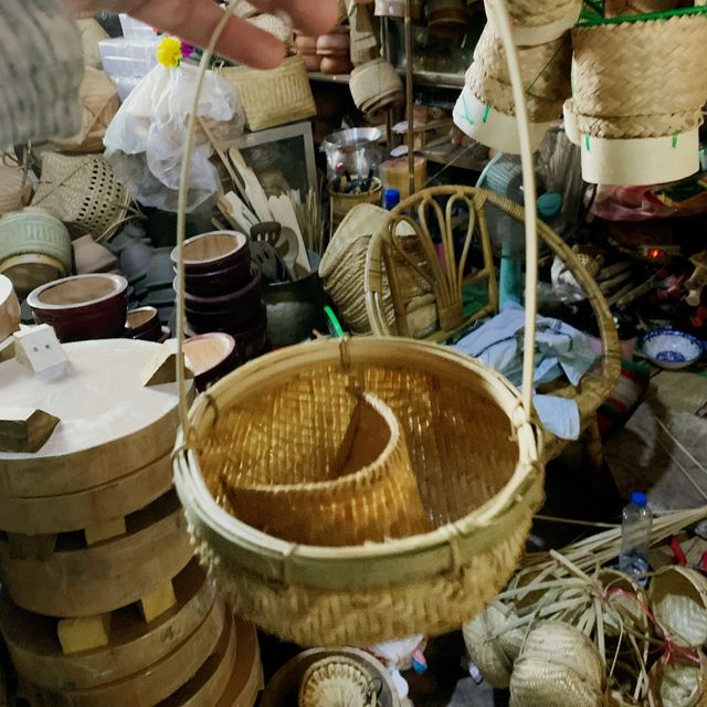 Bamboo handicraft @provincial market in LNT