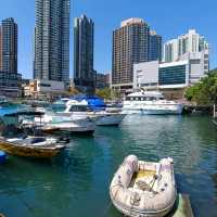 Typhoon shelter, pier and seafood