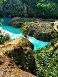 Beautiful turquoise-blue lake in Kangkar Pulai, Johor
