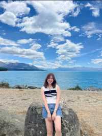 นั่งกินแซลมอนริมทะเลสาบ Pukaki นิวซีแลนด์ 😋