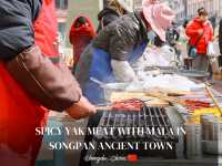 🔥 Spicy Yak Meat with Mala in Songpan 🍢
