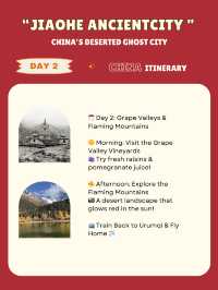 Jiaohe Ancient City: itinerary 