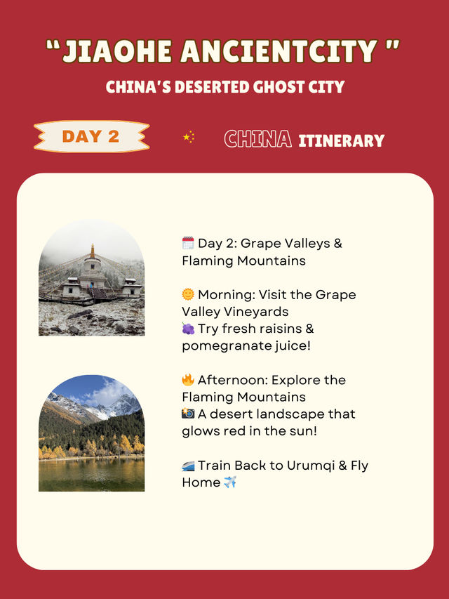 Jiaohe Ancient City: itinerary 