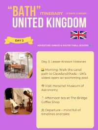 Bath 3-days itinerary 