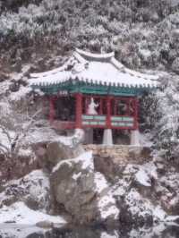 하얀 눈 가득 내려 절경을 이루는 청주 백석정❄️🩵