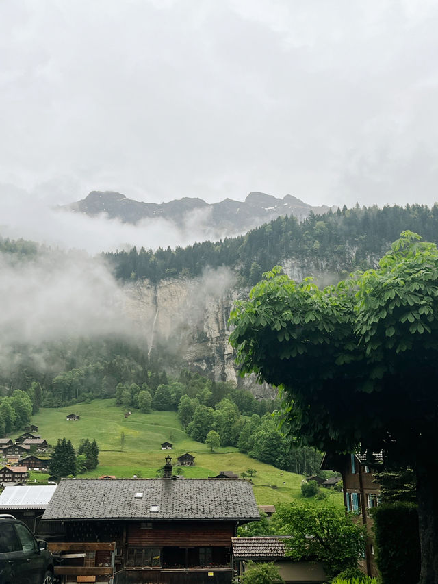 Misty Magic: A Rainy Day in Lauterbrunnen