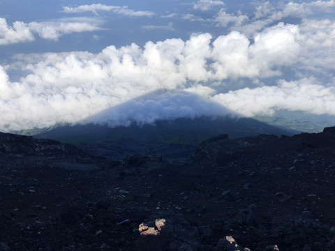 富士山 山頂の石碑｜日本最高地点の証 「ついに登りきった。ここが