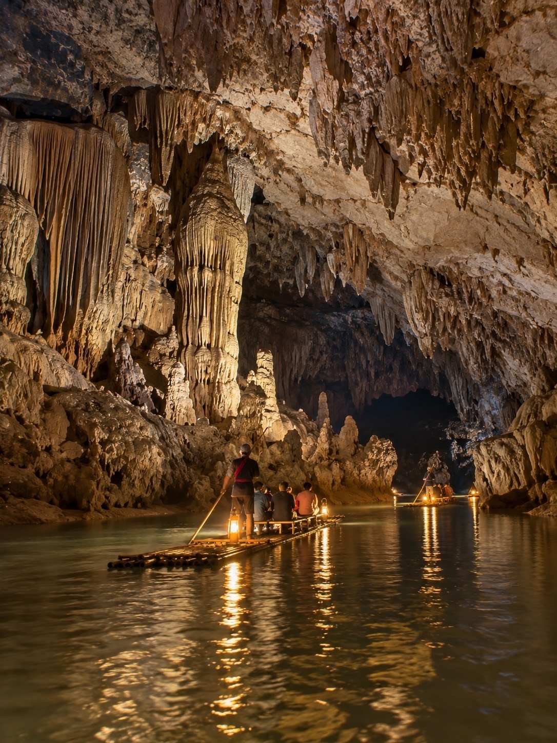 🪨 🌿✨ Tham Lod Cave, Pang Mapha, Mae Hong Son: A marvel of stalactite and stalagmite formations. Enjoy a breathtaking natural rafting experience.